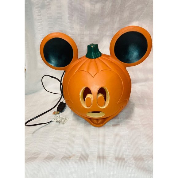 Disney Mickey Mouse Halloween Blow Mold, Light Up Pumpkin, Sold as a Set - Picture 5 of 14